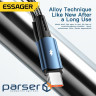 Дата кабель USB 2.0 AM to USB-C 1.0m 120W black Essager (EXC120-CG01-P)