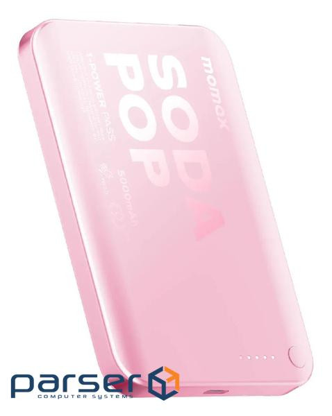 Портативний зарядний пристрій WRL 5000MAH PINK IP165P MOMAX