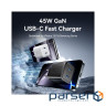 Зарядний пристрій Vention 2xUSB-C PD45W GaN transparent white (FCFW0-EU)