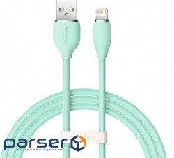 Кабель BASEUS Jelly Liquid Silica Gel Fast Charging Data Cable USB to iP 2.4A 2м Green (CAGD000106)
