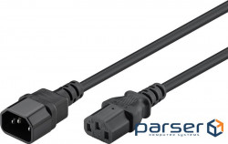 Power cable for devices IEC(C13)-(C14) 2.0m, core 0.75mm D=6.3mm, black (84.00.7057-1)