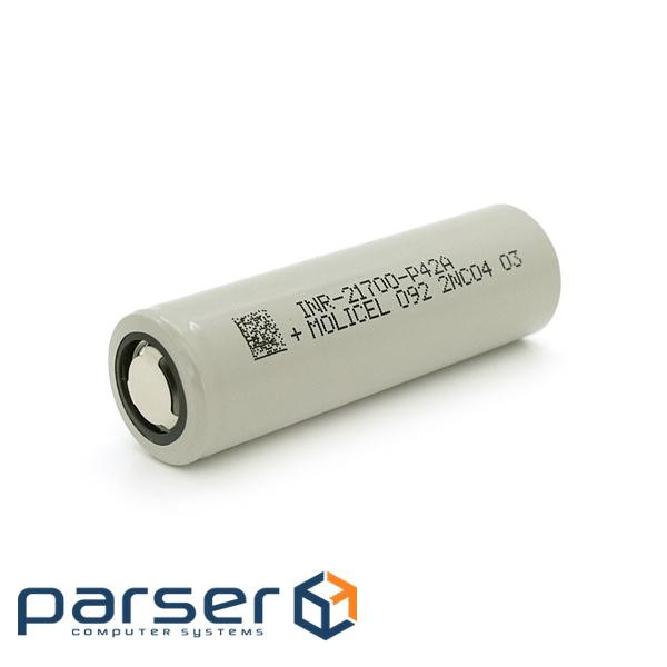 Акумулятор 21700 Li-Ion Molicel INR-21700-P42A(B) 4200mAh, 45A, 4.2 / 3.6 / 2.5V, Gray