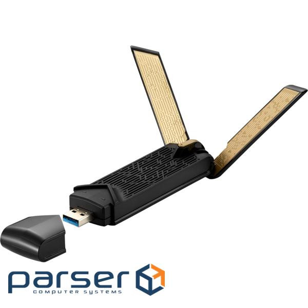Бездротовий адаптер Asus USB-AX56W/O cradle (AX1800, WiFI 6, USB 3.2, MU-MIMO, OF (90IG06H0-MO0R10)