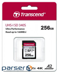 Memory card Transcend SD 256GB C10 UHS-I U3 A2 R160/W90MB/s 4K (TS256GSDC340S)