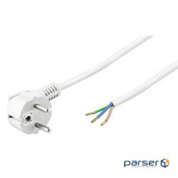 Кабель блоку живлення Goobay FreeEnd-IEC(Schuko) M/M 3.0m,3x1.00mm 90ё Pigtail (75.09.3312-1)