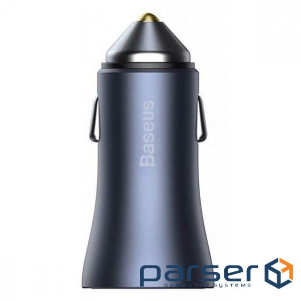 АЗП Baseus Golden Contactor Pro Dual Car Charger U+C 40W (With Cable Type-C/ iP 1m) Dar (TZCCJD-B0G)