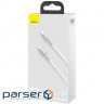 Кабель Baseus Cafule Type-C to Type-C PD 100W 2M Білий (CATJK-D02) (CATJK-D02 2м )