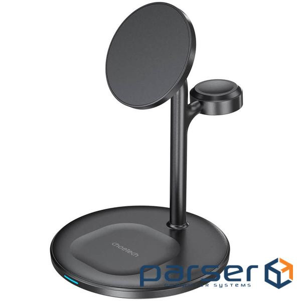 Магнітний бездротовий зарядний пристрій Choetech (T585-F-101CCBK) 3in1 Magnetic wireless charger