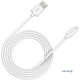 Дата кабель USB 2.0 AM to Lightning 1.0m MFI white Canyon (CNS-MFIC12W)
