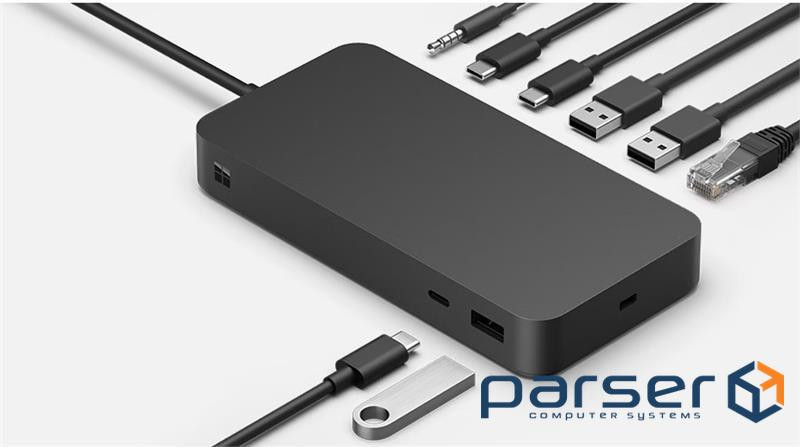 Док-станція із зарядним пристроєм Microsoft Docking Station 165 W - Thunderbolt 4 (T8I-00001)