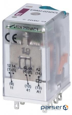 Реле електромеханічне ETI, ERM2-024DCL 2p (2473001)