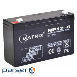 Акумуляторна батарея MATRIX NP12-6 (6В, 12Ач)