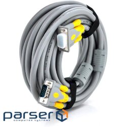 Кабель MERLION VGA 40м Gray (YT-VGA(M) (M)3+6GR-40M) (YT-VGA(M)/(M)3+6GR-40m)