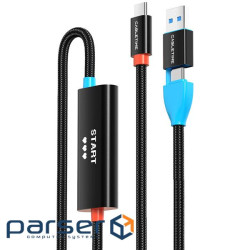 Карта відеозахвату CableTime USB A+C - USB-C 1080p (CC19L) (CA916535)