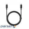 Кабель Baseus Silky Series Fast Charging Type-C to Type-C 100W (2m) black (P10377704113-01)
