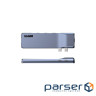 Концентратор Armorstandart For MacBook M-Series HDMI 4K, RJ45, PD, 3USB, SD, microSD Grey (ARM69367)