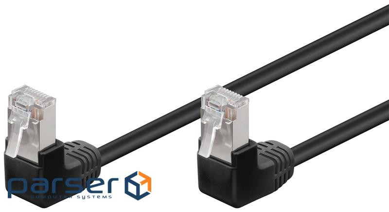 Патч-корд неекранований RJ45 FTP5e 0.25m, patch D=4.9mm AWG26 2x90е Gold,чорний (75.09.6076-1)