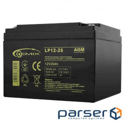 Акумуляторна батарея GEMIX LP12-26 (12В, 26Ач) (LP-12-26)