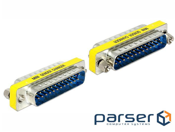 Перехідник Lucom COM(DB25) M/M, адаптер 1:1 Nickel, срібний (62.09.8063-1)