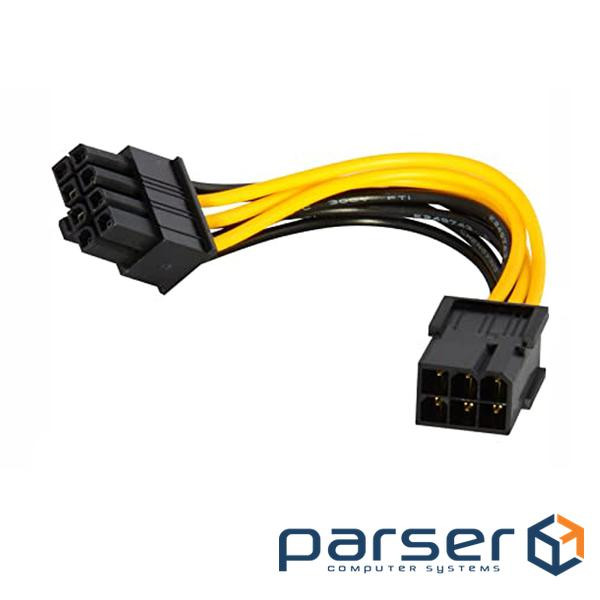 Кабель живлення внутрішній PCIePower 6p-8p F/M,0.2m кабель-адаптор AWG18 (62.09.8342-1) AWG18 (62.09.8342-1)