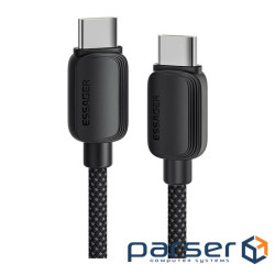 Дата кабель USB-C to USB-C 1.0m 100W black Essager (EXCTT1-WL01-P)