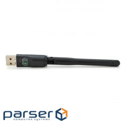 Wireless network adapter with 10cm antenna Wi-Fi-USB LV / CL-UW07D - 8723DU, 802.11bgn, (LV-UW07D)