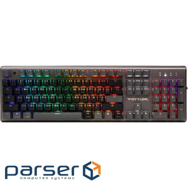 Клавіатура ігрова механічна A4-Tech FS100 (Stone Black), USB, чорна 