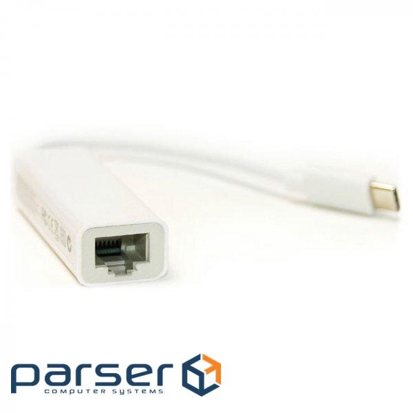 Перехідник PowerPlant USB Type C -> RJ45, 12см (DV00DV4067) (PowerPlant DV00DV4067)