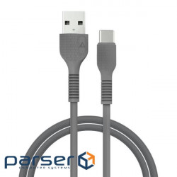Дата кабель USB 2.0 AM to Type-C 1.2m AL-CBCOLOR-T1BK Black ACCLAB (1283126518232)