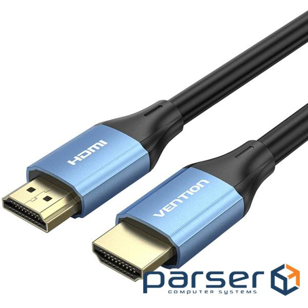 Кабель HDMI M - M, 1.5 м, V2.0, 4K 60Гц Aluminum alloy, синій Vention (ALHSG)