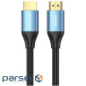 Кабель HDMI M - M, 1.5 м, V2.0, 4K 60Гц Aluminum alloy, синій Vention (ALHSG)