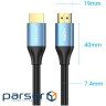 Кабель HDMI M - M, 1.5 м, V2.0, 4K 60Гц Aluminum alloy, синій Vention (ALHSG)