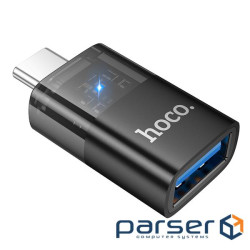 Перехідник HOCO UA36B USB3.0(F) => Type-C(M), Black, Box (HOCO UA36B / TCB)