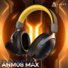 Бездротова ігрова гарнітура Ajazz AHM08 MAX Black Gray Yellow (AHM08-MAX-BGY)