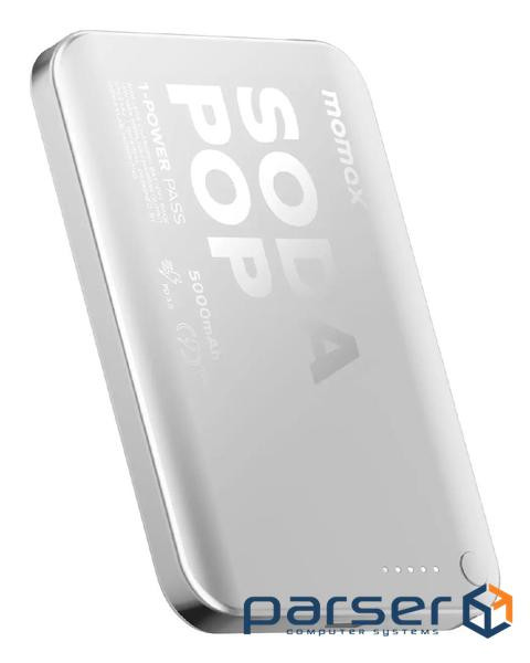 Портативний зарядний пристрій WRL 5000MAH SILVER IP165S MOMAX