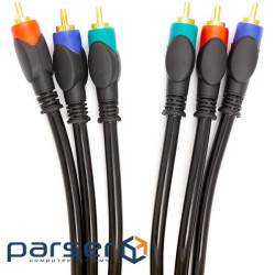 Cable POWERPLANT G-DV-3 3xRCA - 3xRCA 3m Black (CA911738)
