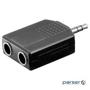 Перехідник Goobay Jack 3.5mm 3pin-6.3mmx2 M/F (Splitter), адаптер Y-form Stereo (75.01.1890-1)