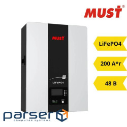 Батарея LiFePO4 Must LP16-48200 51,2В, 200 Аг , LiFePO4. BMS, 16S, RS232/RS485/CAN, Wall-mounted