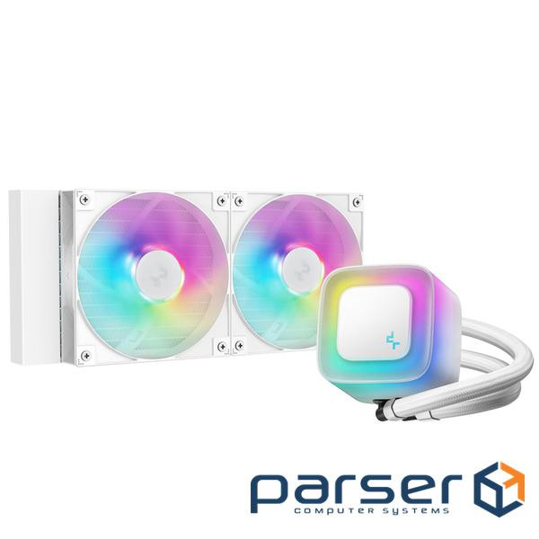 Система водяного охлаждения DeepCool LE240 WH V2 (R-LE240-WHAMMN-G-2), Intel: 1851/1700/1200/1150/11