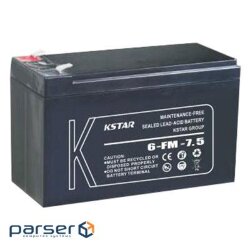 Accumulator battery KSTAR 6-FM-7.5 (12В, 7.5Ач)