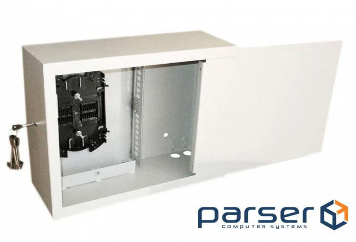 Антивандальна шафа (Оптобокс) VAGOS Lite 400х300x150 (0.5мм) двері петельні, замок - суваль (037004) (037004)