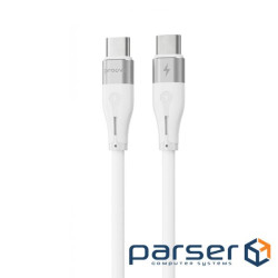 Кабель Proove Soft Silicone Type-C to Type-C 60W (1m) white (CCSO60002202)