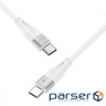 Кабель Proove Soft Silicone Type-C to Type-C 60W (1m) white (CCSO60002202)