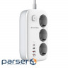 Мережевий фільтр COLORWAY CW-CHE34PDW White, 3 розетки, 2xUSB-C, 2xUSB, 2м 
