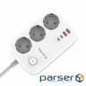 Мережевий фільтр COLORWAY CW-CHE34PDW White, 3 розетки, 2xUSB-C, 2xUSB, 2м 