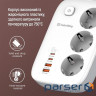 Мережевий фільтр COLORWAY CW-CHE34PDW White, 3 розетки, 2xUSB-C, 2xUSB, 2м 