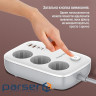 Мережевий фільтр COLORWAY CW-CHE34PDW White, 3 розетки, 2xUSB-C, 2xUSB, 2м 