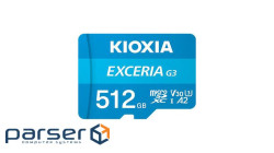 Карта памяті KIOXIA EXCERIA G3 microSDXC 512GB U3 V30 W/A (LMEX3L512GG2)
