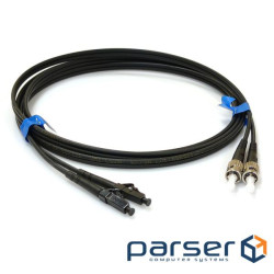 Патчкорд ST / UPC-LC / UPC MM (G50-OM3) 3м чорний Duplex (UPC3STLC(MM)D(ON)BK)