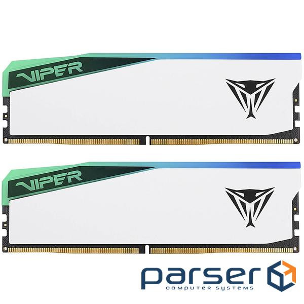 Модуль пам'яті PATRIOT Viper Elite 5 RGB White DDR5 6200MHz 32GB Kit 2x16GB (PVER532G62C42KW)